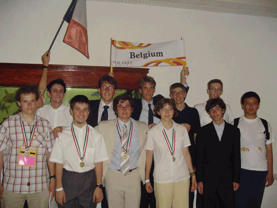 Belgium and France at medal ceremony